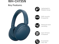 Sony WH-CH735N Trådløse Støydempende Hodetelefoner (blå) Hodetelefoner