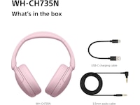 Sony WH-CH735N trådløse hodetelefoner med støydemping (rosa) Hodetelefoner