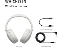 Sony WH-CH735N Trådløse Hodetelefoner (hvit) Hodetelefoner