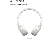 Sony WH-CH530 Trådløse Bluetooth Hodetelefoner (hvit) Hodetelefoner