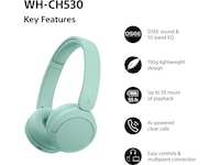Sony WH-CH530 Trådløse Bluetooth Hodetelefoner (mint) Hodetelefoner