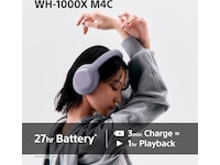 Sony WH-1000XM4C trådløse hodetelefoner (lavender) Hodetelefoner