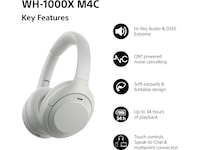 Sony WH-1000XM4C trådløse hodetelefoner (platinum silver) Hodetelefoner