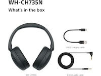 Sony WH-CH735N Trådløse Hodetelefoner med Støydemping (sort) Hodetelefoner