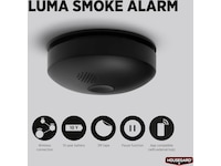 Housegard Luma trådløs brannvarsler 2-pack (sort) Røykvarslerer