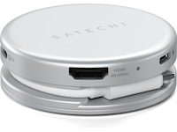 Satechi OntheGo 5-i-1 Multiport Adapter (Silver) Dockingstasjon & USB-HUB