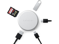 Satechi OntheGo 5-i-1 Multiport Adapter (Silver) Dockingstasjon & USB-HUB