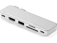 Satechi USB-C Snap Hub for MacBook Neo (sølv) Dockingstasjon & USB-HUB