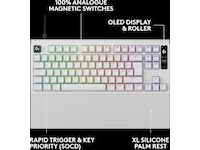 Logitech PRO X2 RAPID Tastatur (hvit) Gamingtastatur