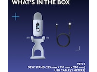 Logitech G Yeti 2 bordmikrofon (hvit) Mikrofon