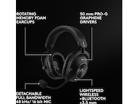 Logitech G PRO X3 LIGHTSPEED trådløst gaming headset (sort) Gamingheadset