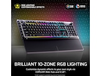 Corsair SKIFF 100 PLUS kablet RGB membran gamingkeyboard Gamingtastatur