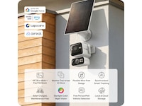 TP-Link Solcelledrevet Dual-Lens Pan/Tilt Sikkerhetskamera Kit Overvåkningskameraer