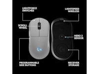 Logitech PRO 2 Lightspeed Trådløs Gamingmus (hvit) -B-Grade Demo mus