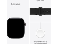 Apple Watch Series 12 GPS 46mm Aluminium (sort) Smartklokker