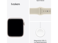Apple Watch SE 3 GPS 44mm Aluminium (Starlight) Smartklokker