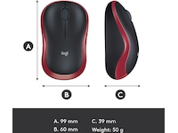 Logitech M185 Trådløs Mus Rød Mus