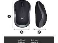 Logitech M185 Trådløs Mus Swift Grey Mus