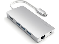 Satechi MultiPort 4K Docking V2 (sølv) Dockingstasjon & USB-HUB
