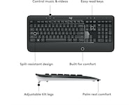 Logitech MK540 Advanced Combo Trådløs Mus & tastatur -kombipakker