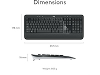 Logitech MK540 Advanced Combo Trådløs Mus & tastatur -kombipakker