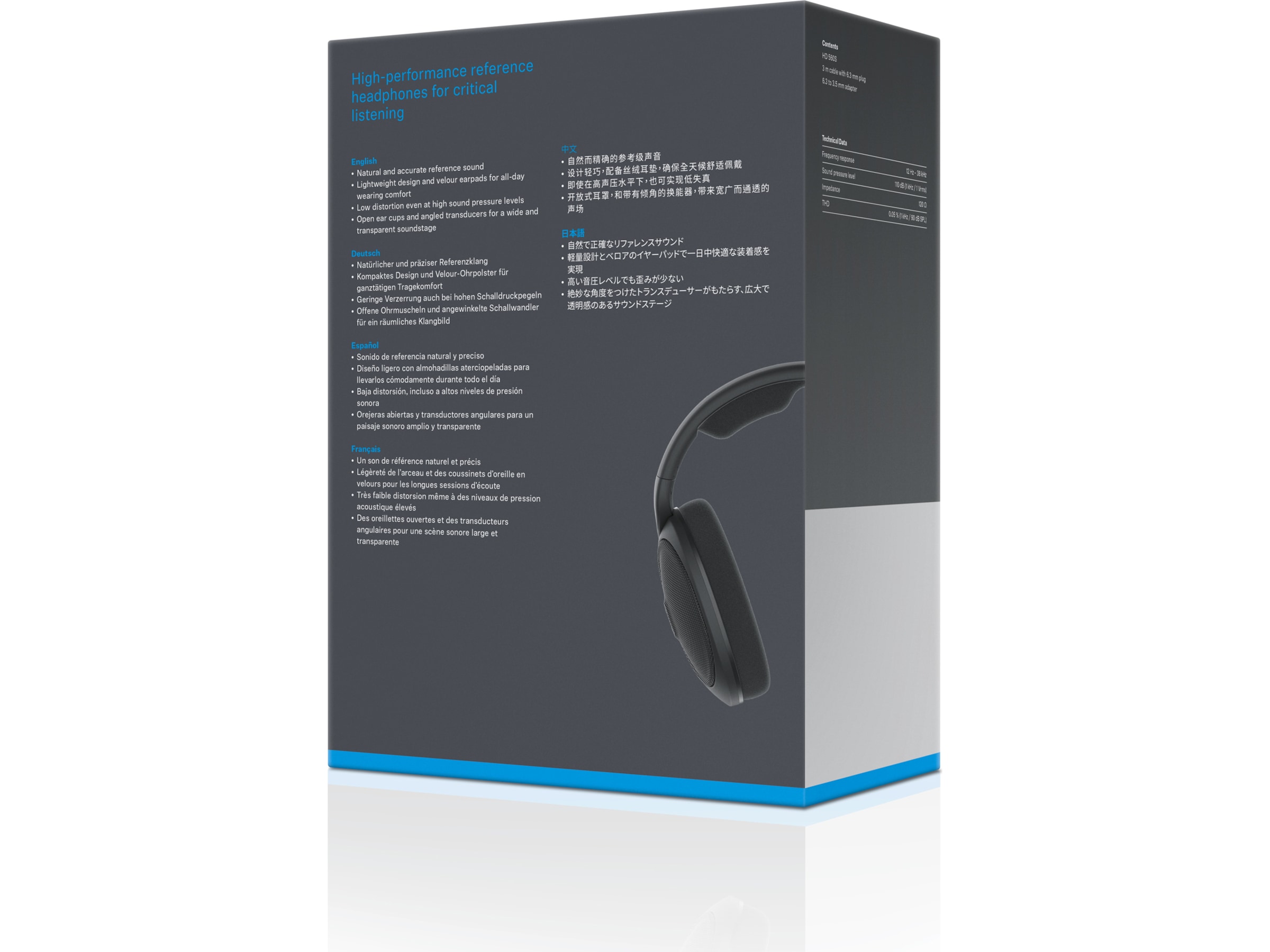 Sennheiser HD 560S hodetelefoner med ledning, Over-Ear (sort) Hodetelefoner