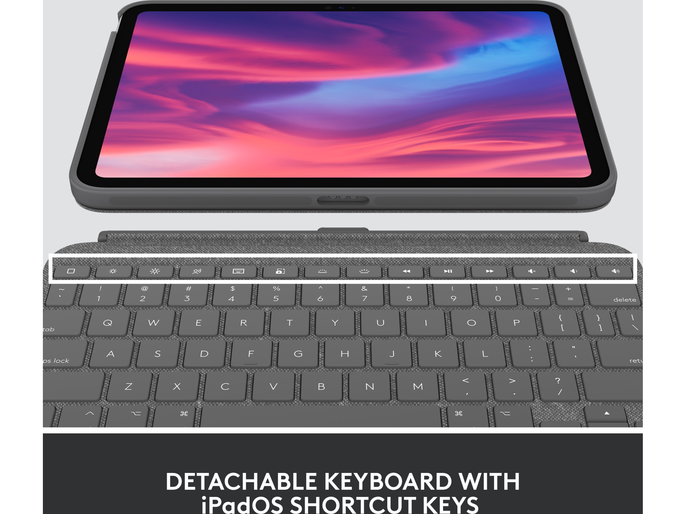 Logitech iPad 10,9" / 11" Combo Touch Tastaturdeksel (oxford grey) Deksel til nettbrett