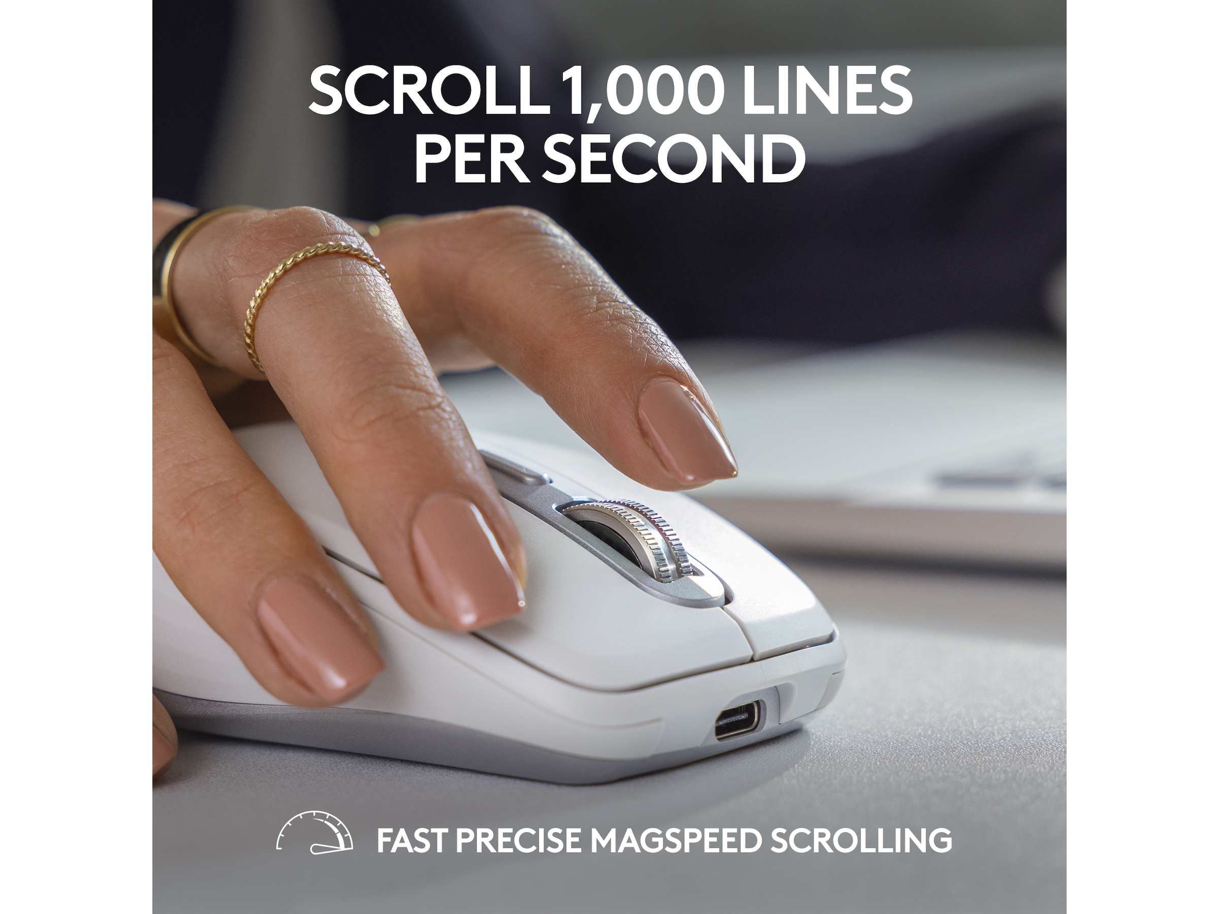 Logitech MX Anywhere 3S trådløs mus (pale grey) Mus