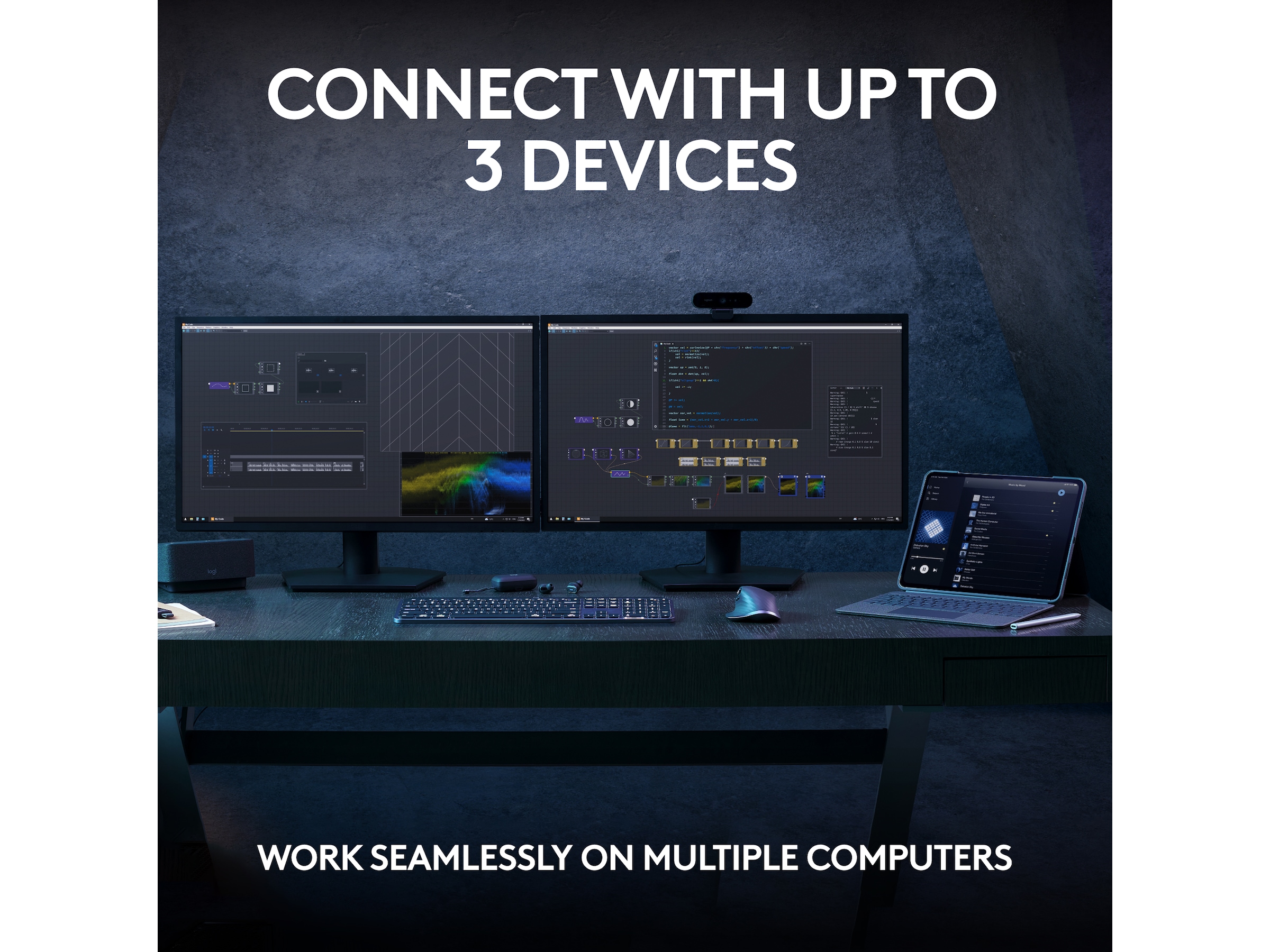 Logitech MX Keys S trådløst tastatur (pale grey) Tastatur