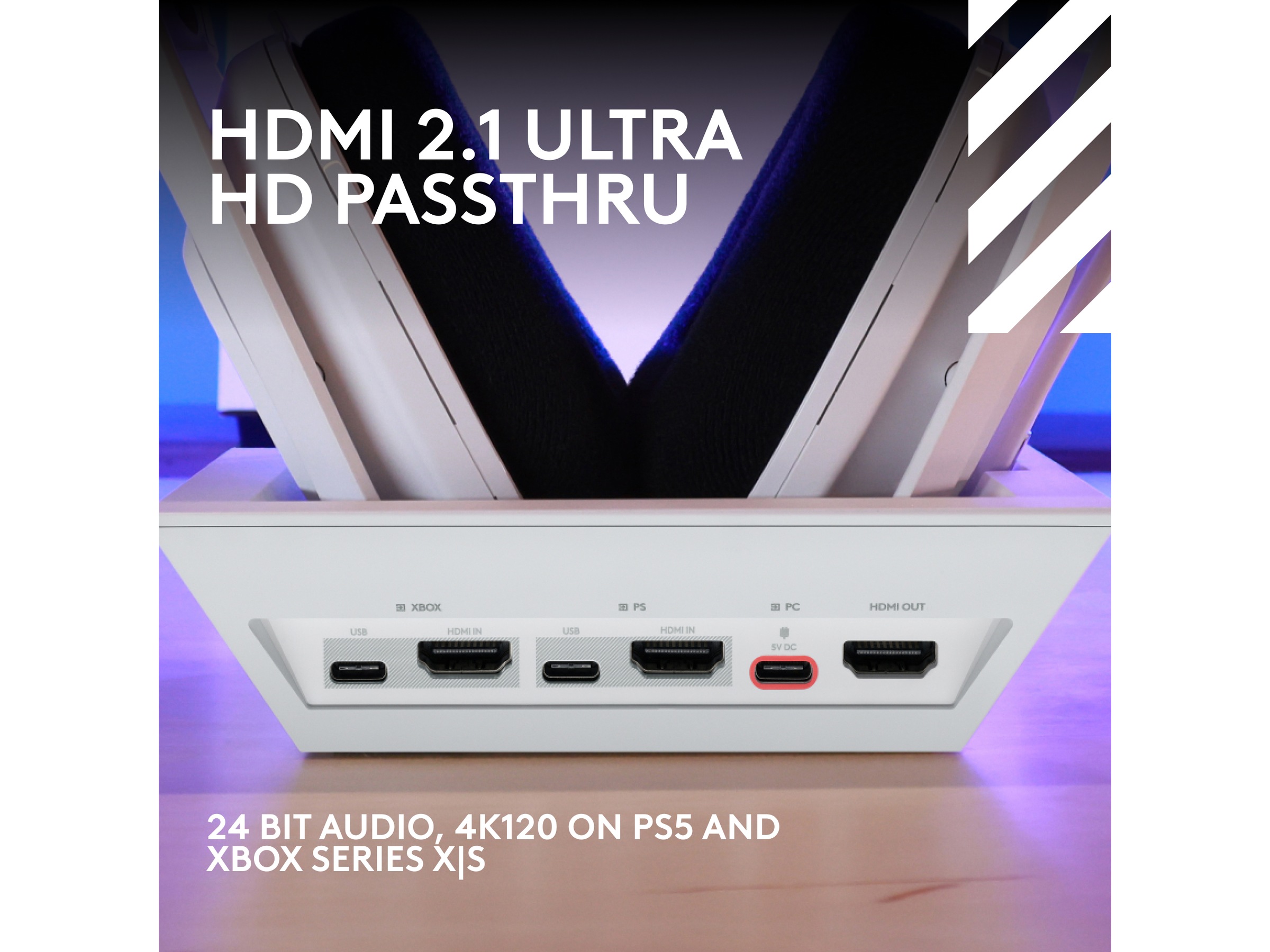 Astro A50 X LIGHTSPEED Trådløst Gaming headset + ladestasjon (hvit) -B-Grade Demo headset