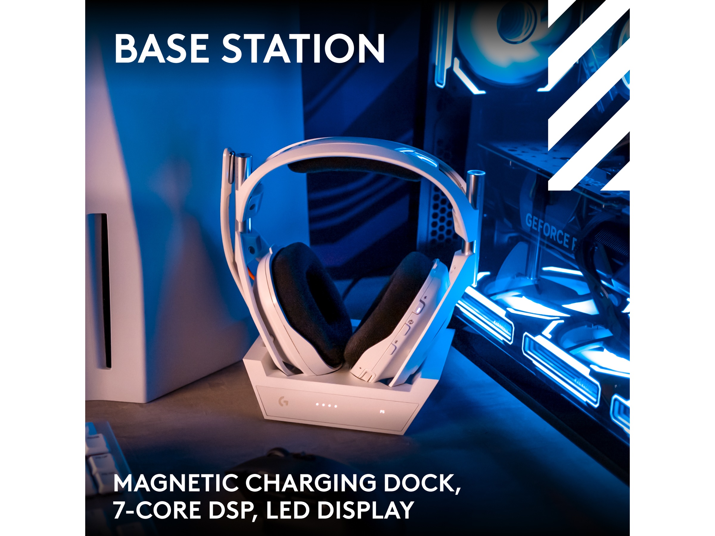 Logitech Astro A50 Lightspeed Trådløst Gamingheadset (hvit) Gamingheadset