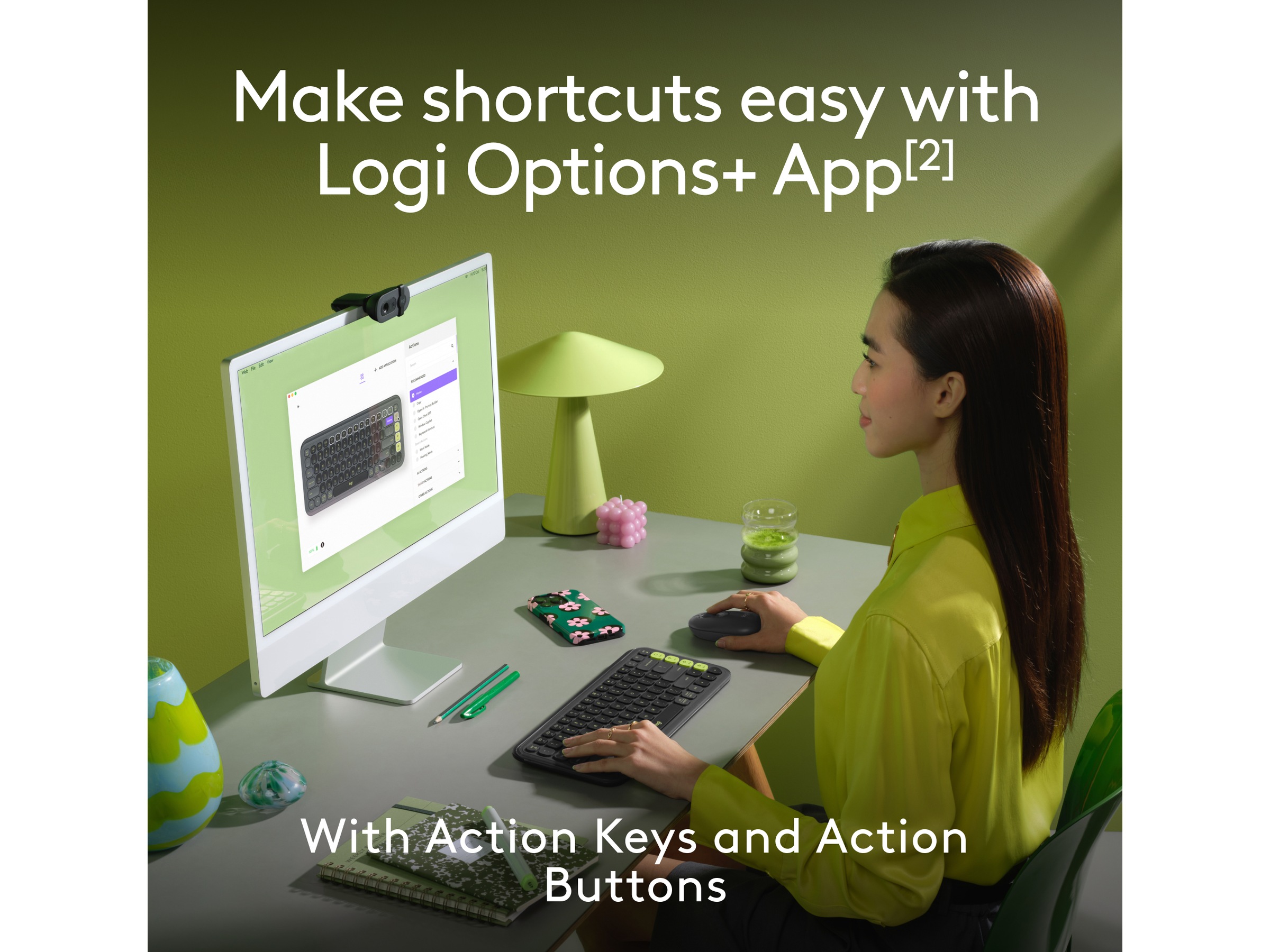 Logitech POP Icon Combo trådløs mus og tastatur (graphite) Mus & tastatur -kombipakker