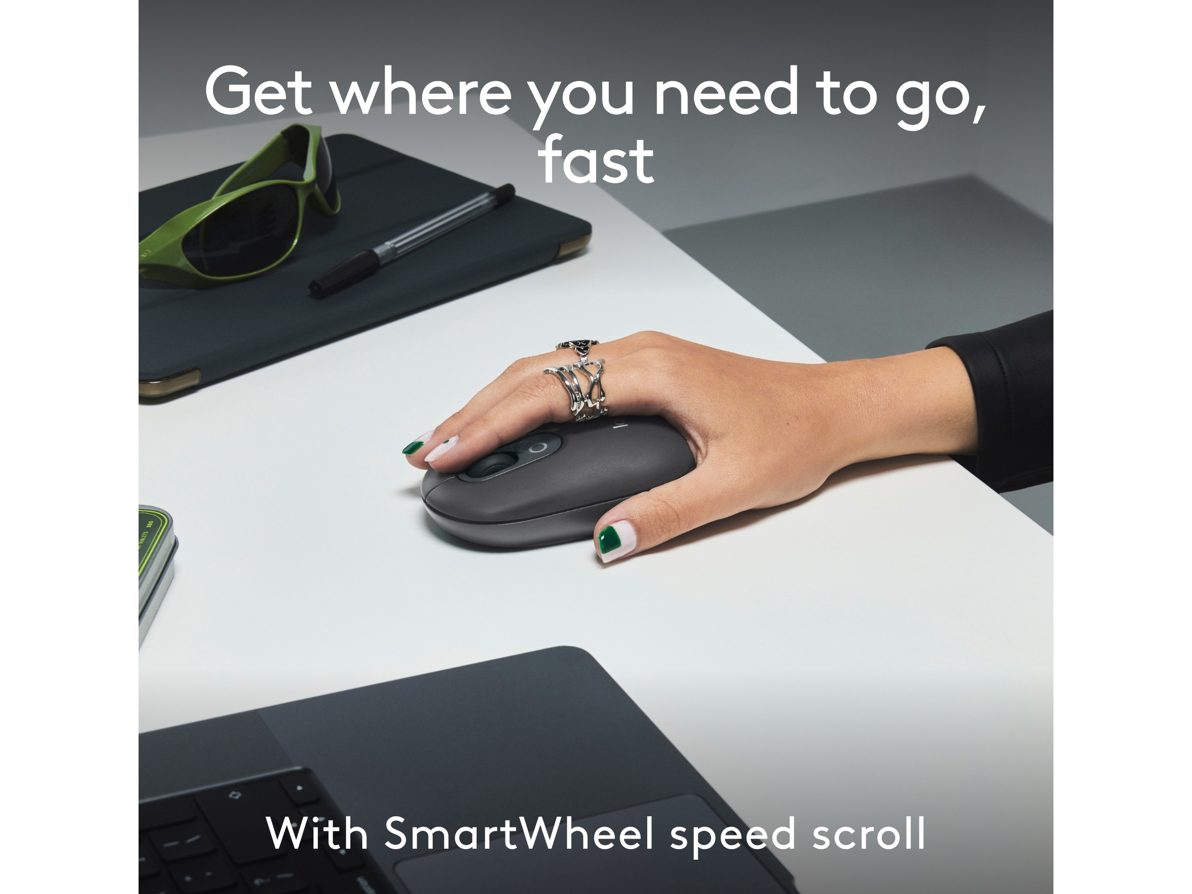 Logitech POP Icon Combo trådløs mus og tastatur (graphite) Mus & tastatur -kombipakker