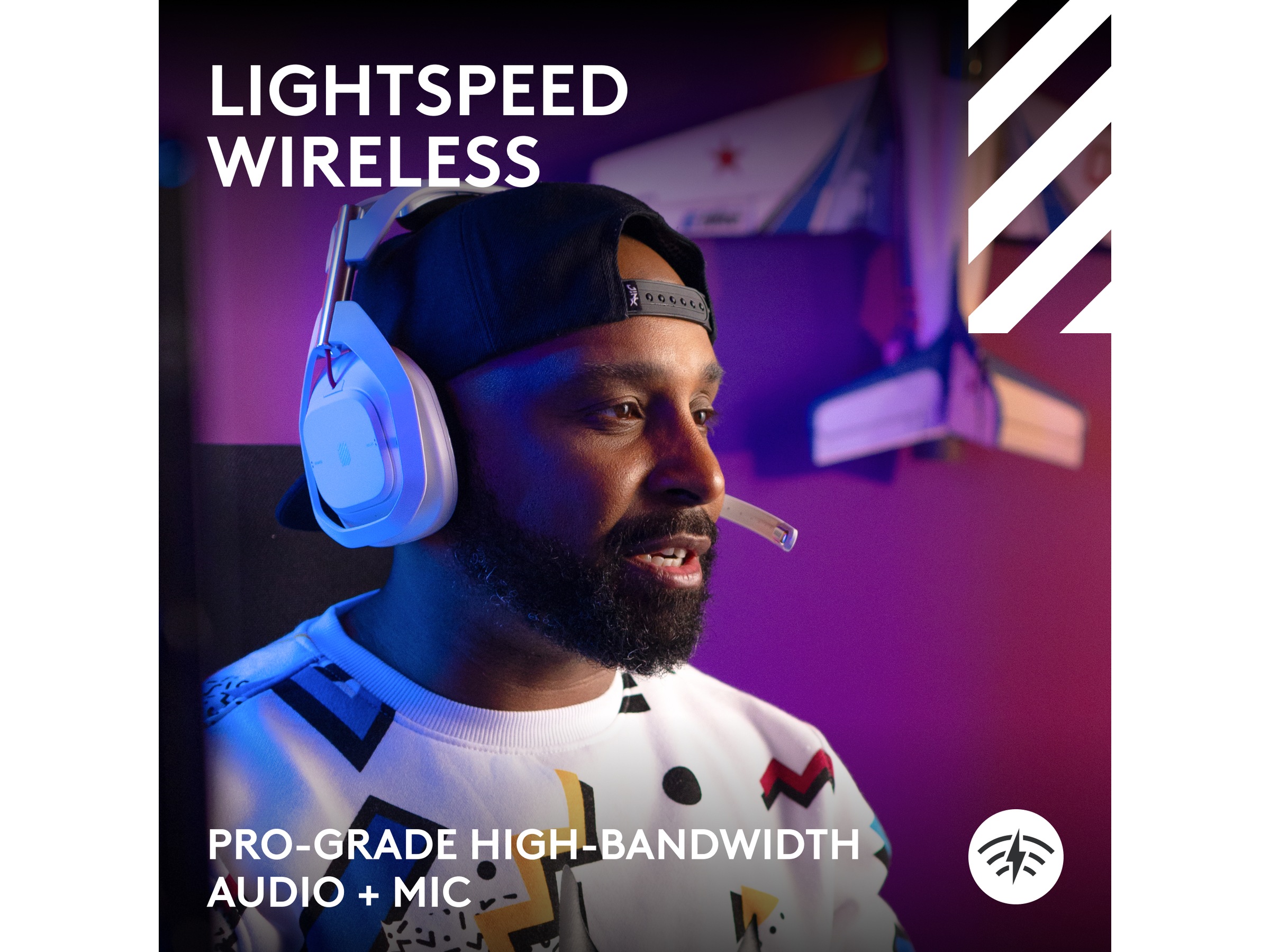 Logitech Astro A50 Lightspeed Trådløst Gamingheadset (hvit) -B-Grade Demo headset