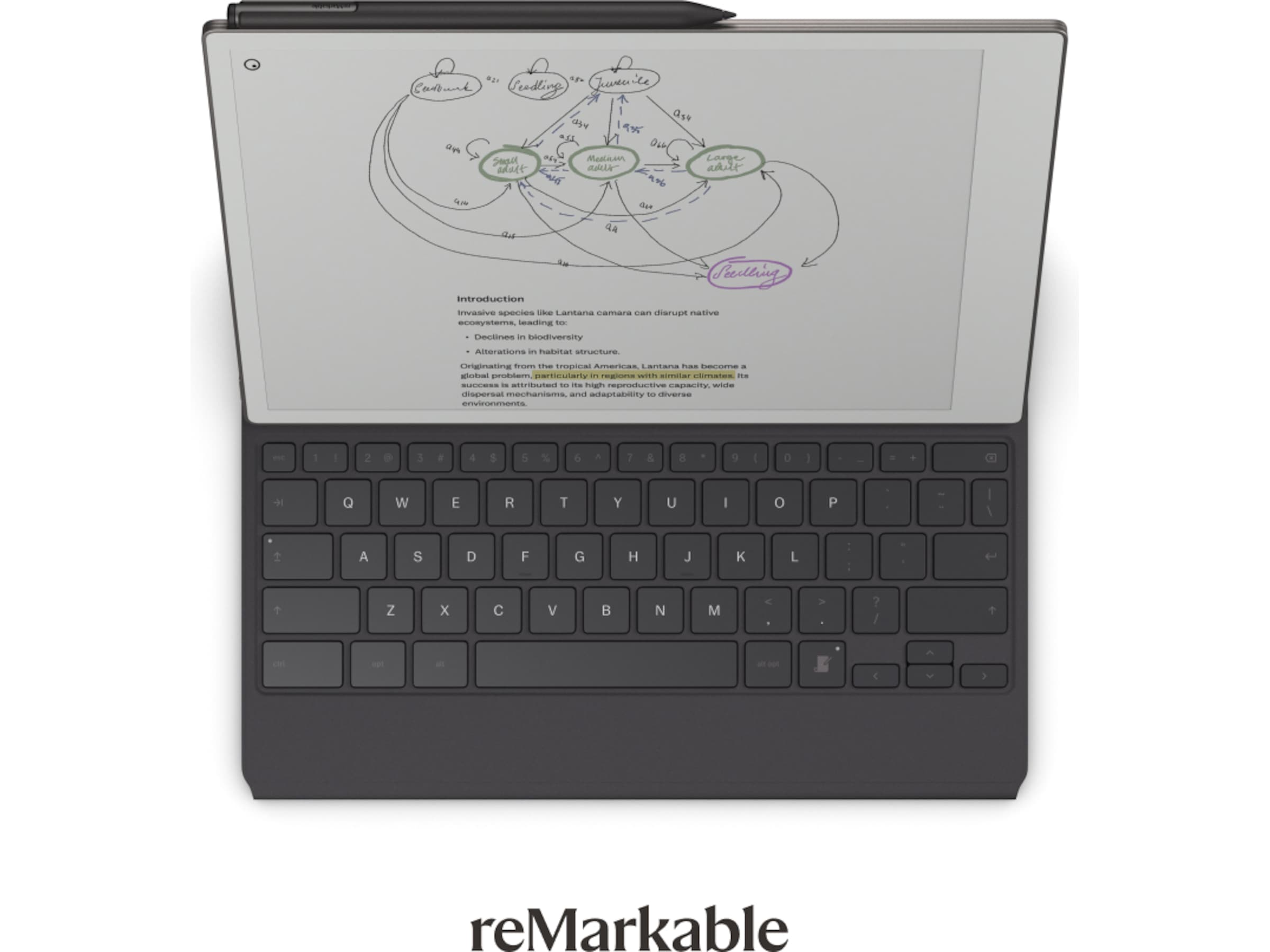 reMarkable Paper Pro Type Folio tastaturdeksel (basalt) Tilbehør til digitale notatblokker