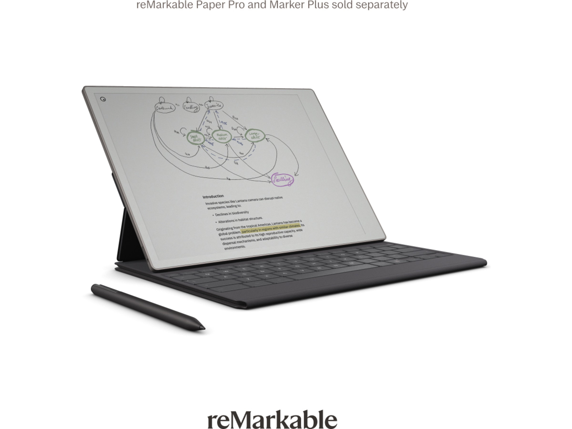 reMarkable Paper Pro Type Folio tastaturdeksel (basalt) Tilbehør til digitale notatblokker