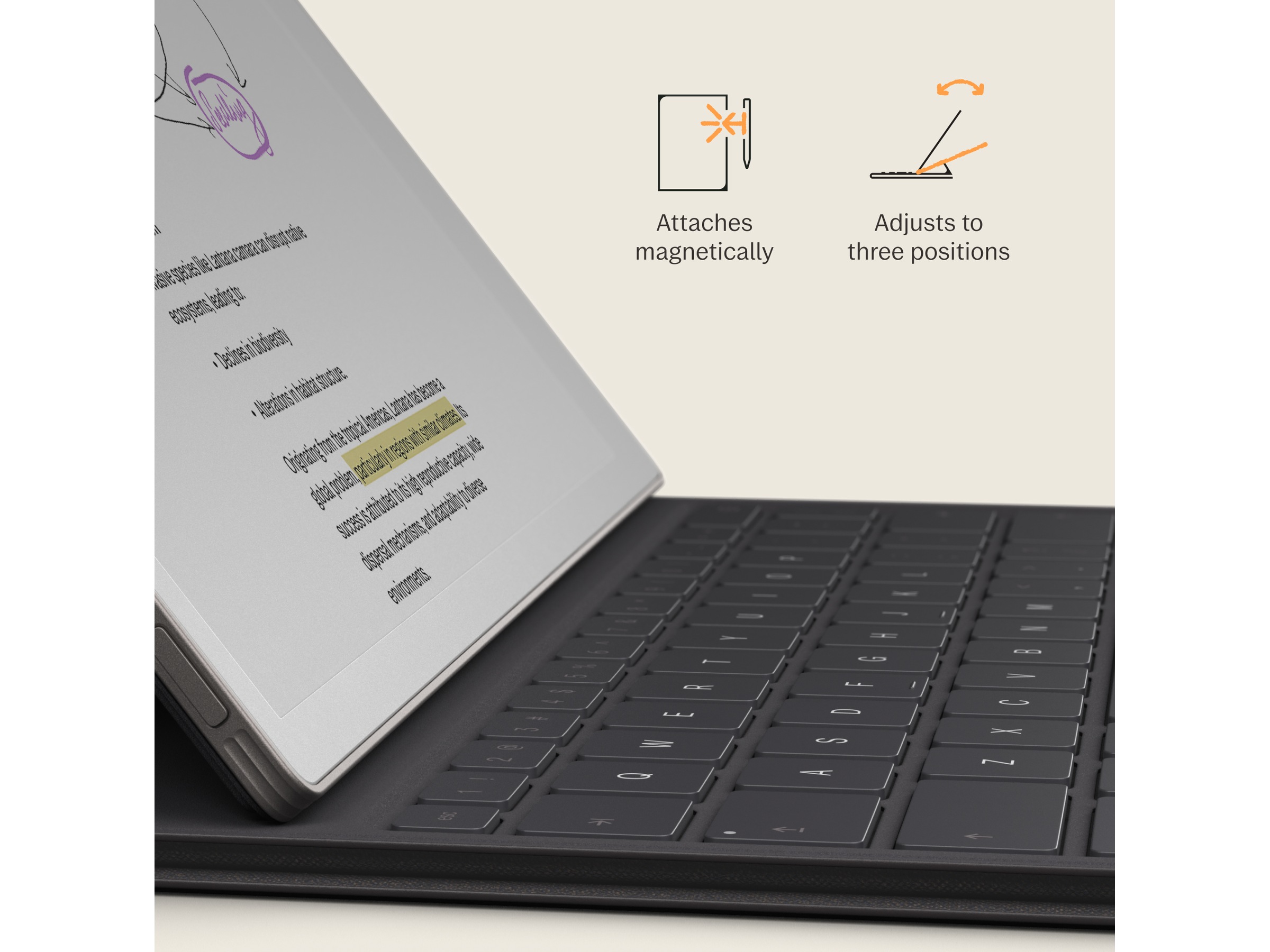 reMarkable Paper Pro Type Folio tastaturdeksel (basalt) Tilbehør til digitale notatblokker