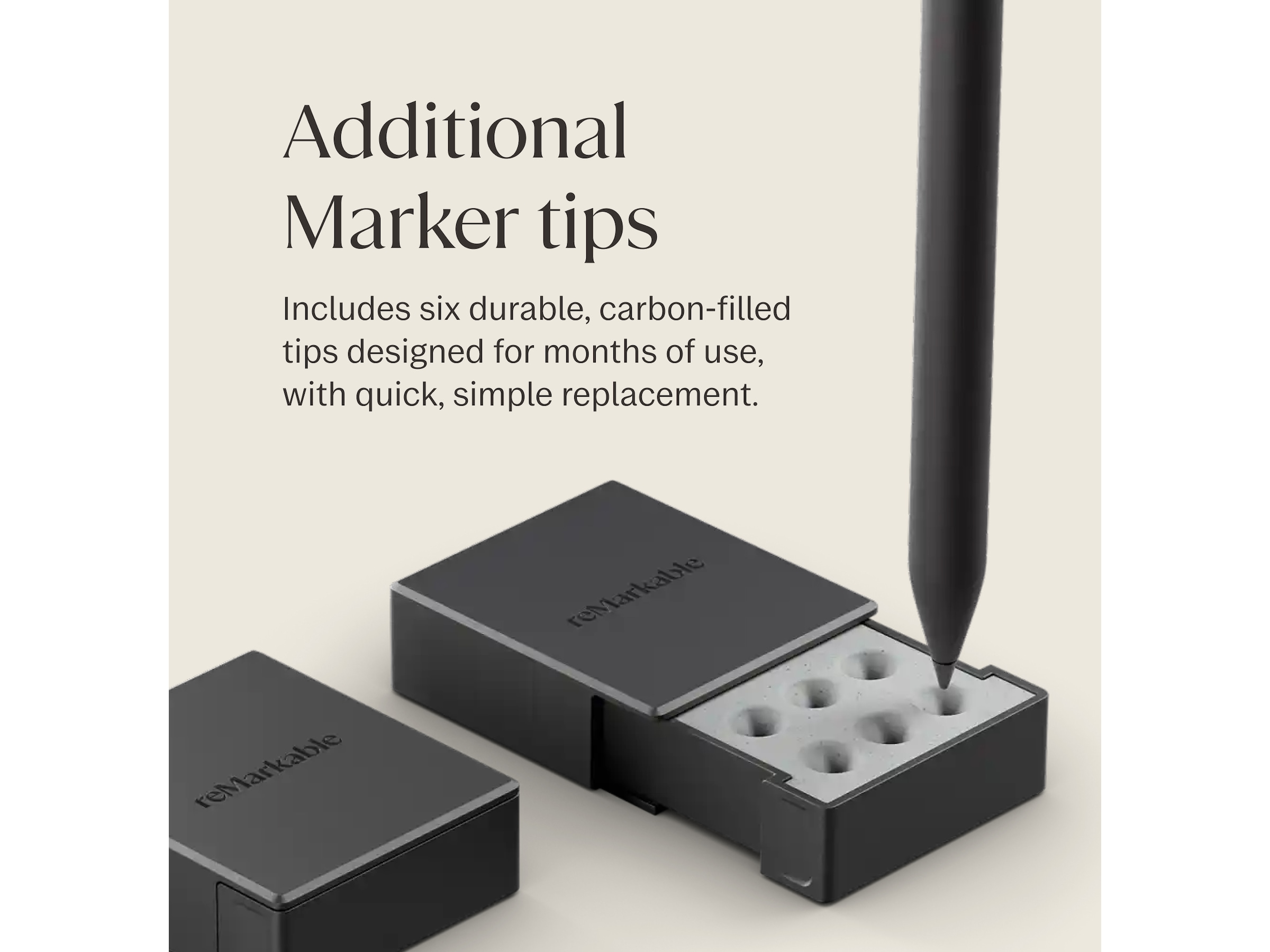 reMarkable Paper Pro Marker Plus (varm sort) Tilbehør til digitale notatblokker