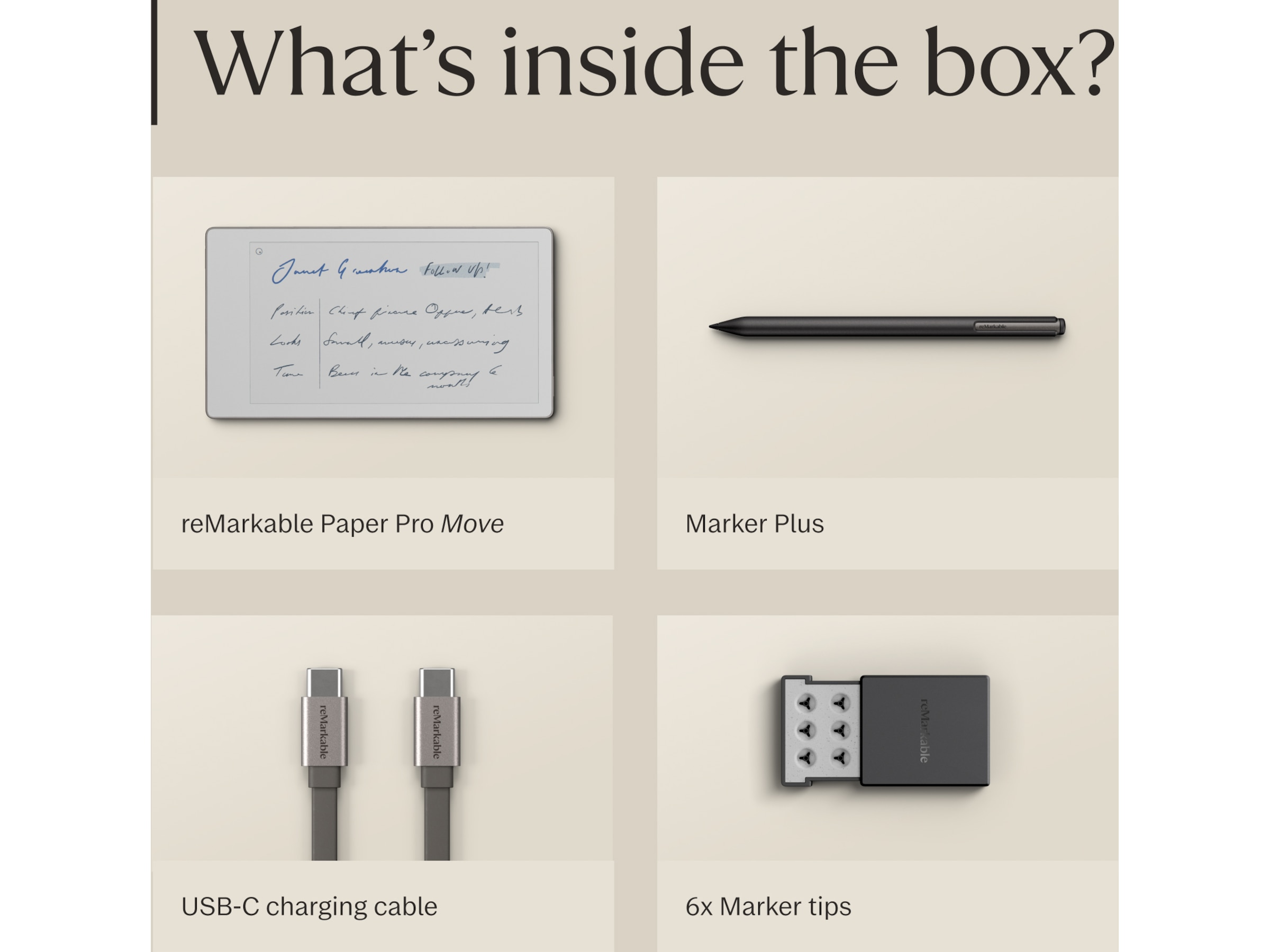 reMarkable Paper Pro Move 7.3" inkl. Marker Plus Digitale notatblokker