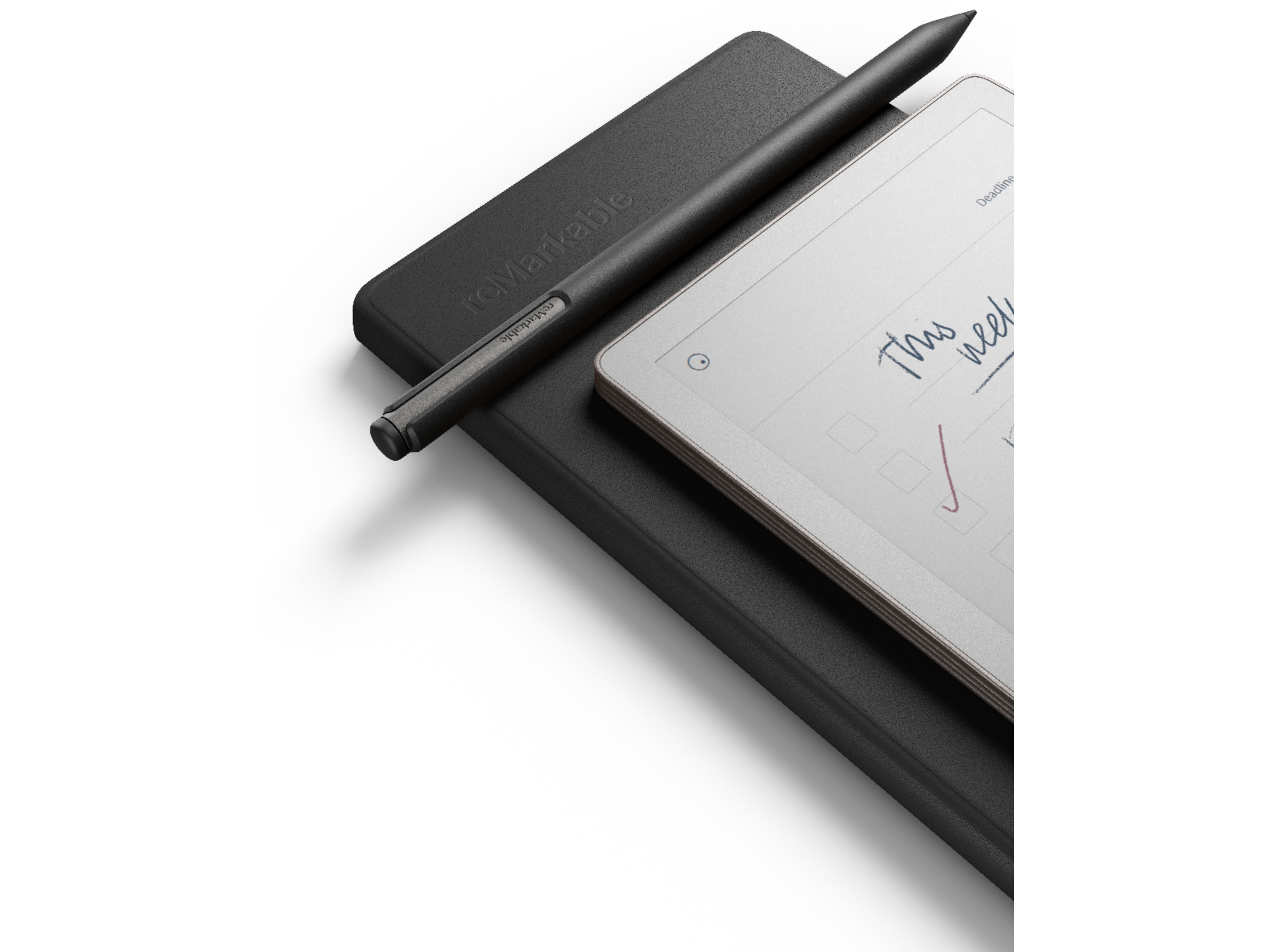 reMarkable Paper Pro 7.3" inkl. Marker Plus & Book Folio (sort skinn) Digitale notatblokker