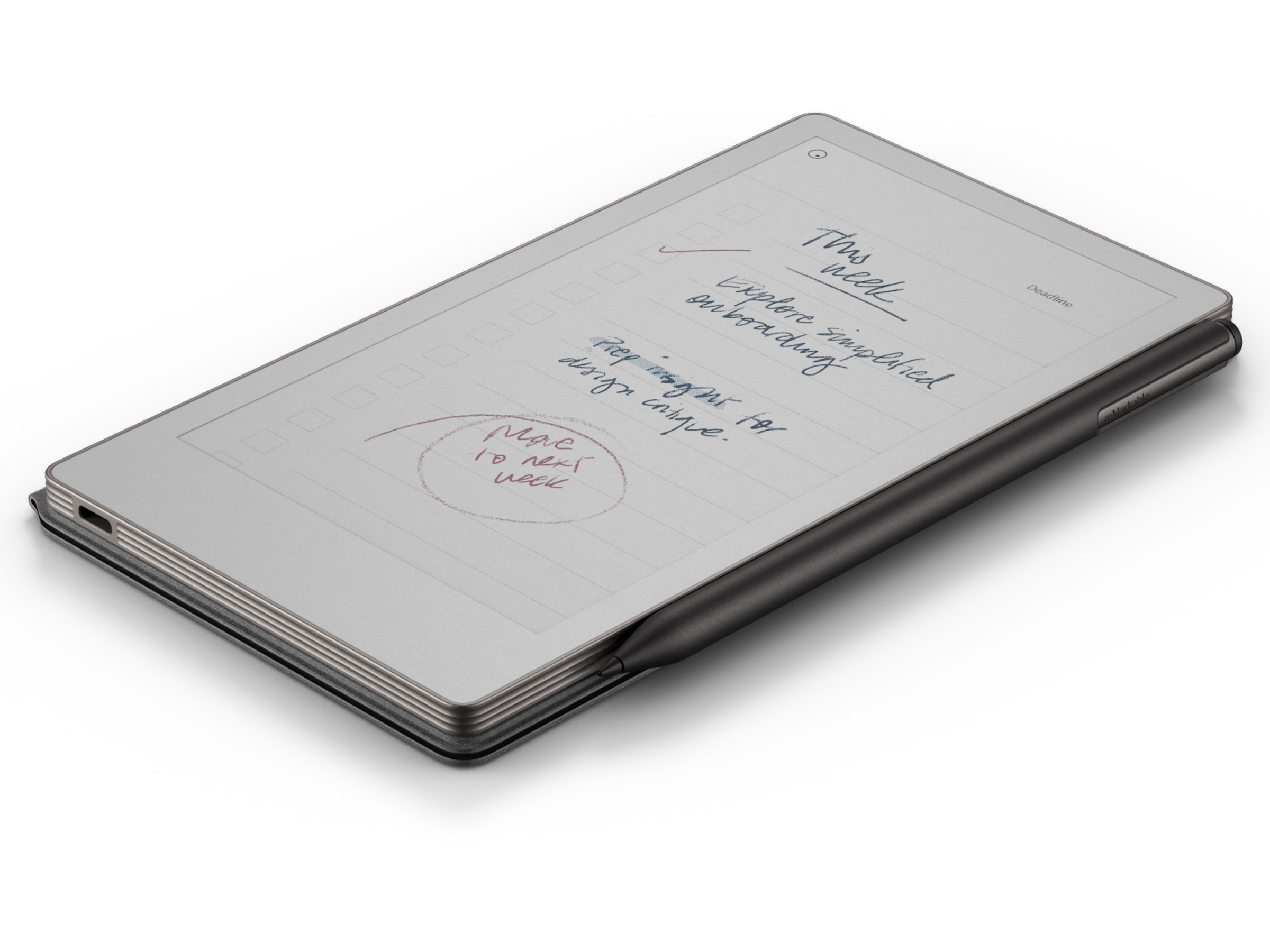 reMarkable Paper Pro 7.3" inkl. Marker Plus & Book Folio (sort skinn) Digitale notatblokker