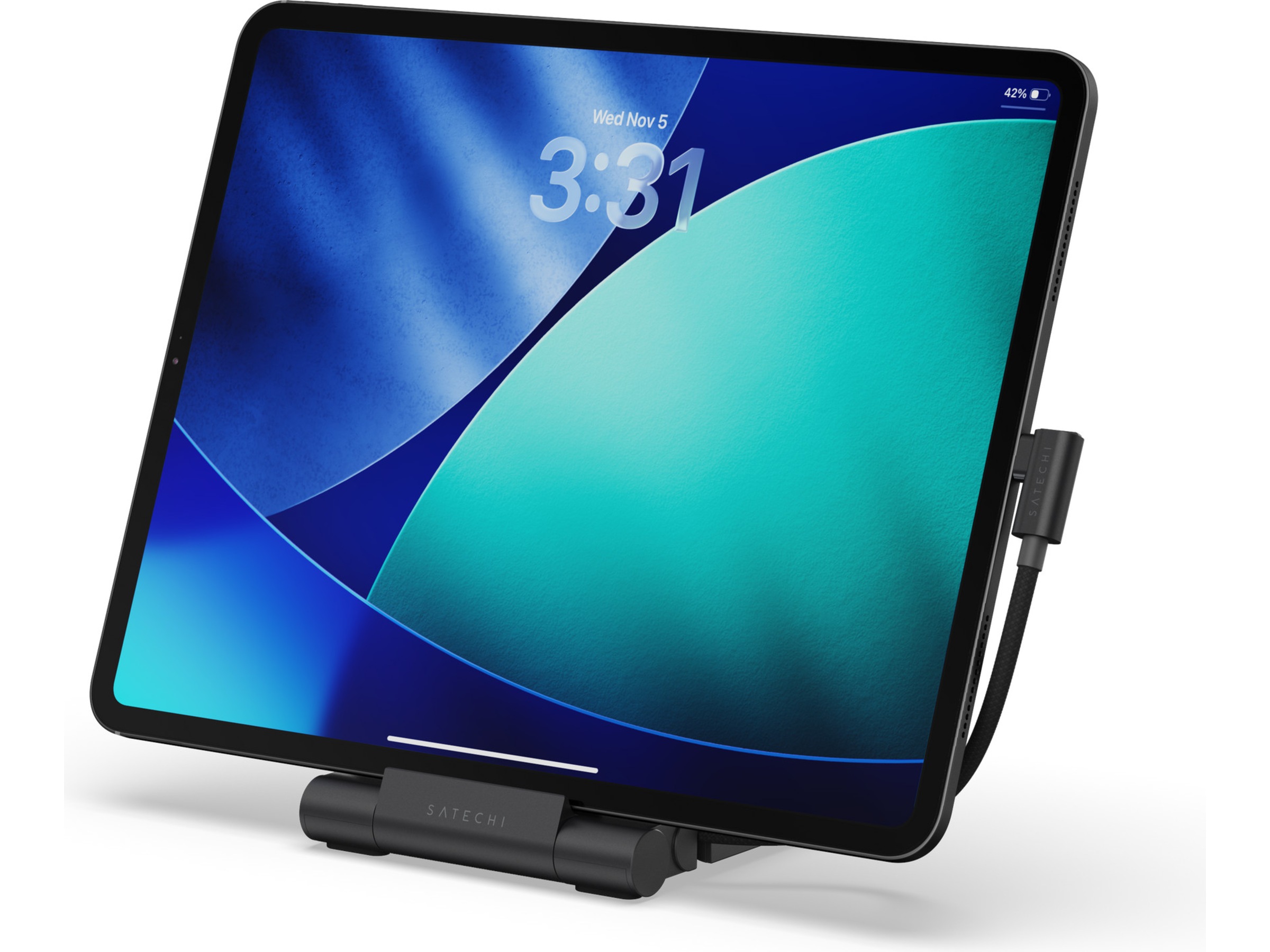 Satechi OnTheGo Foldable Stand Hub (Space Black) Dockingstasjon & USB-HUB