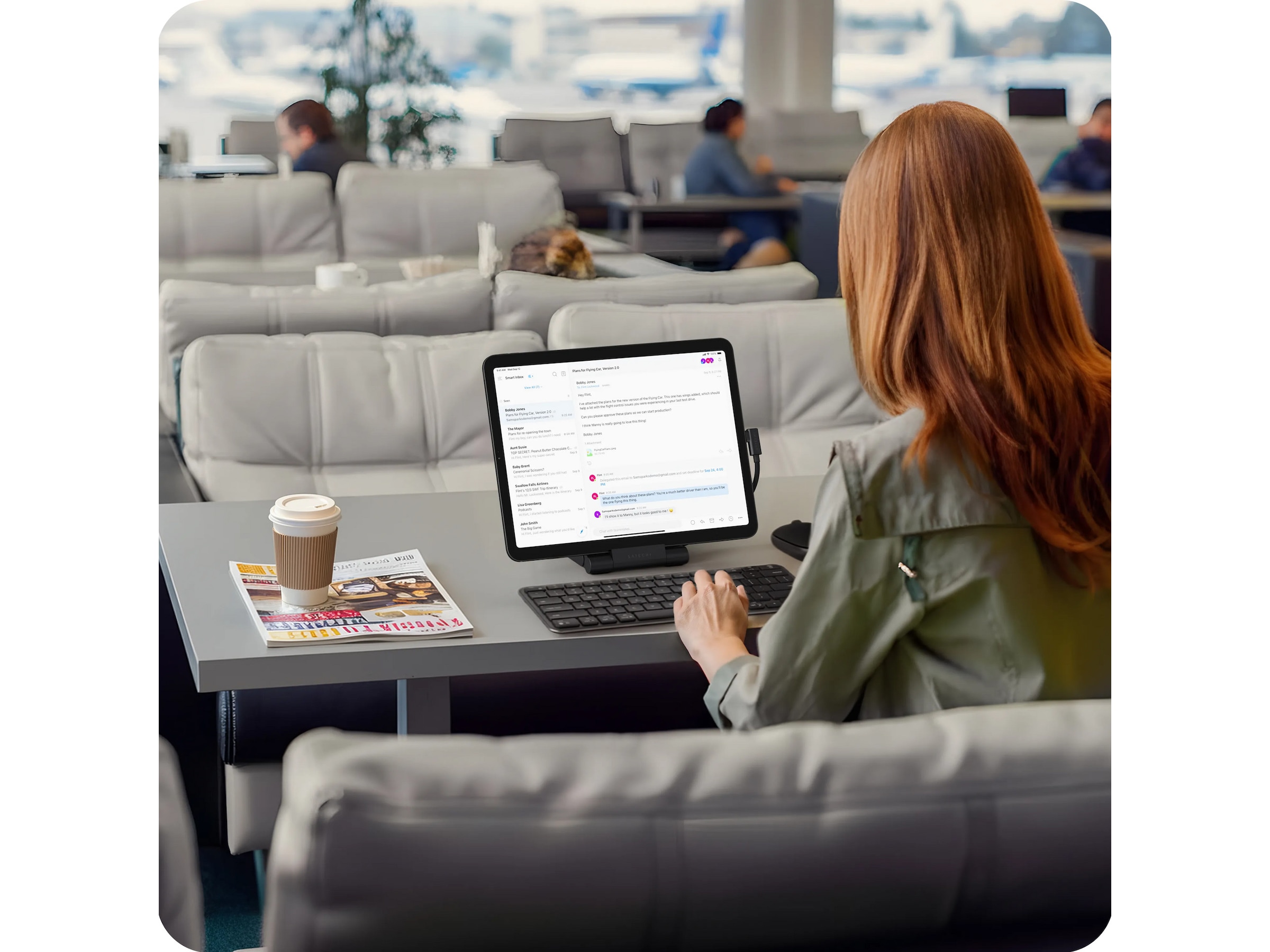 Satechi OnTheGo Foldable Stand Hub (Space Black) Dockingstasjon & USB-HUB