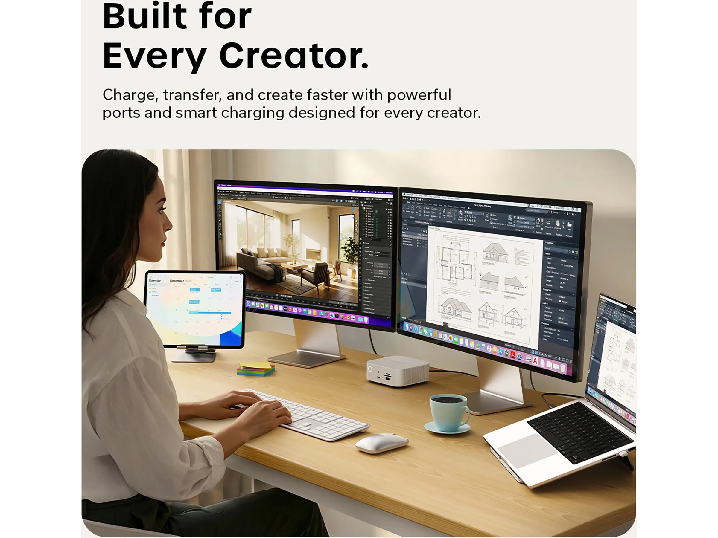 Satechi Thunderbolt 5 CubeDock™ med SSD-kabinett Dockingstasjon & USB-HUB