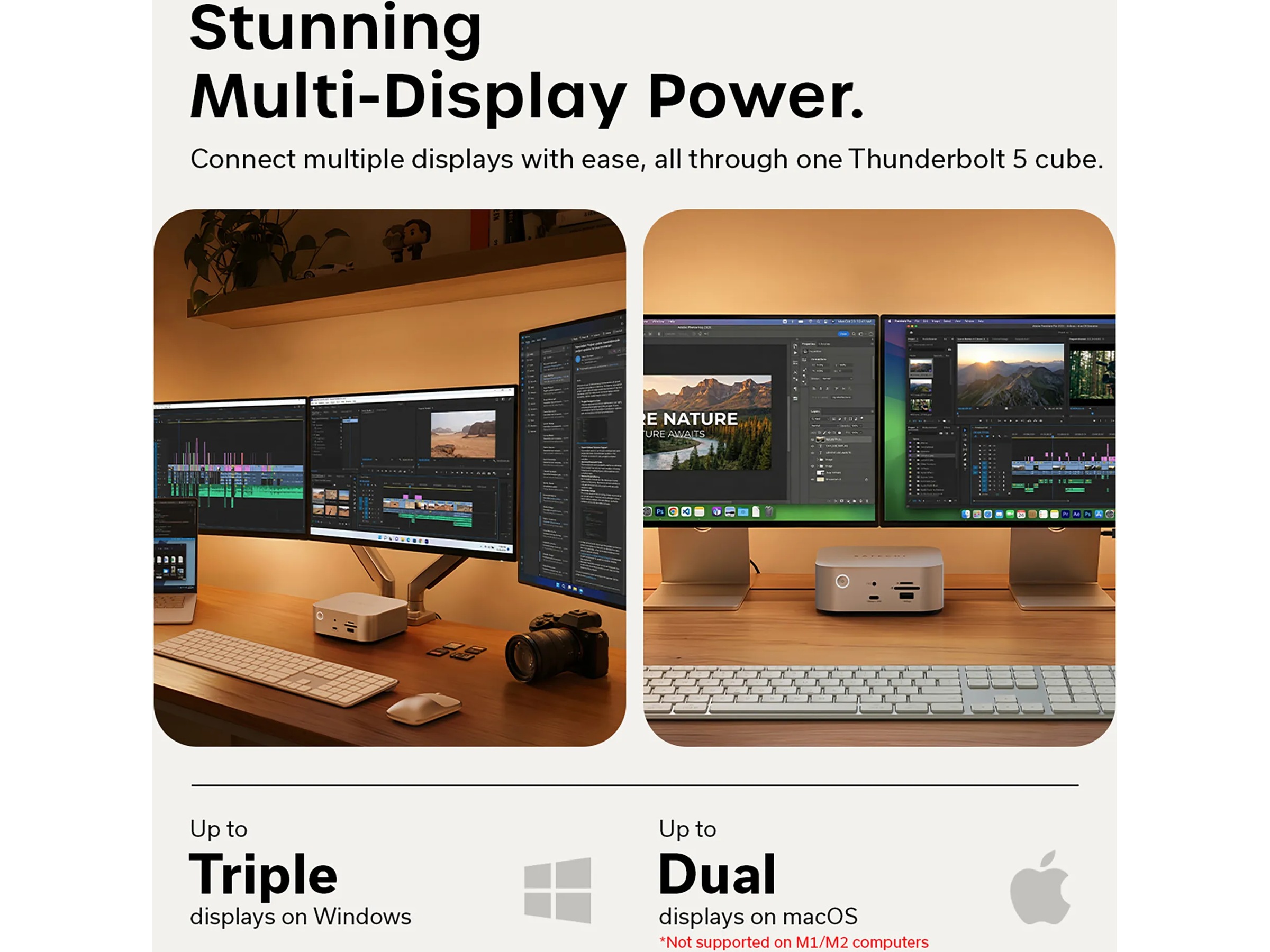 Satechi Thunderbolt 5 CubeDock™ med SSD-kabinett Dockingstasjon & USB-HUB