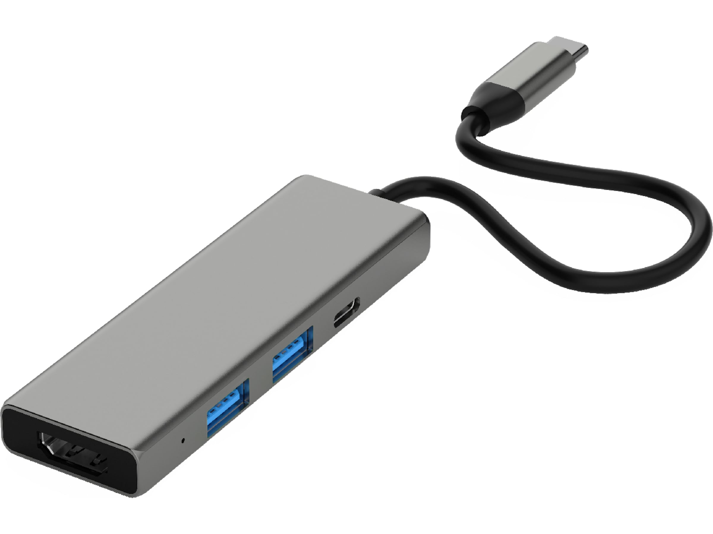 Andersson USB-C Hub (grå) Dockingstasjon & USB-HUB