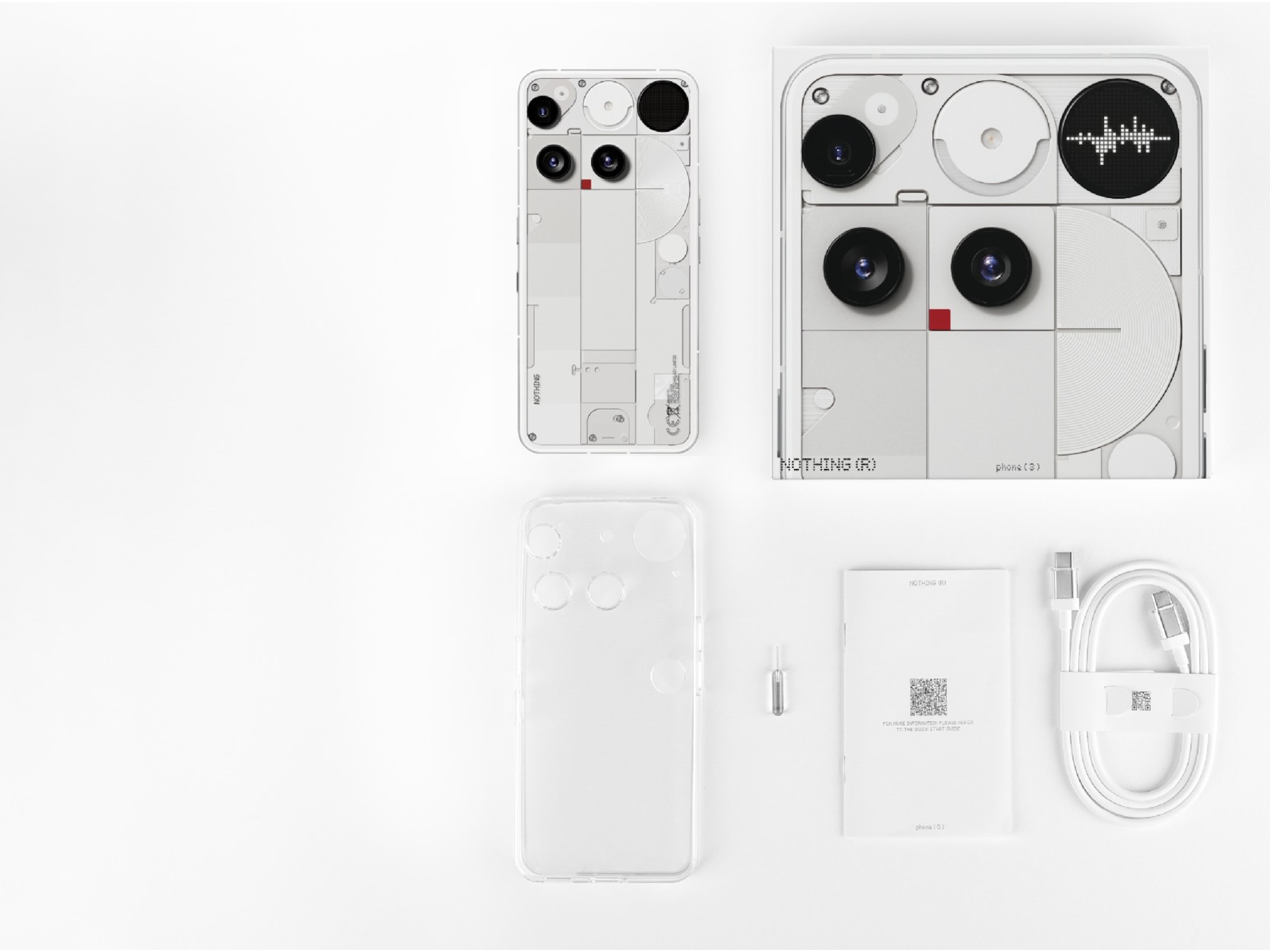 Nothing Phone (3) 256GB (hvit) Mobiltelefoner