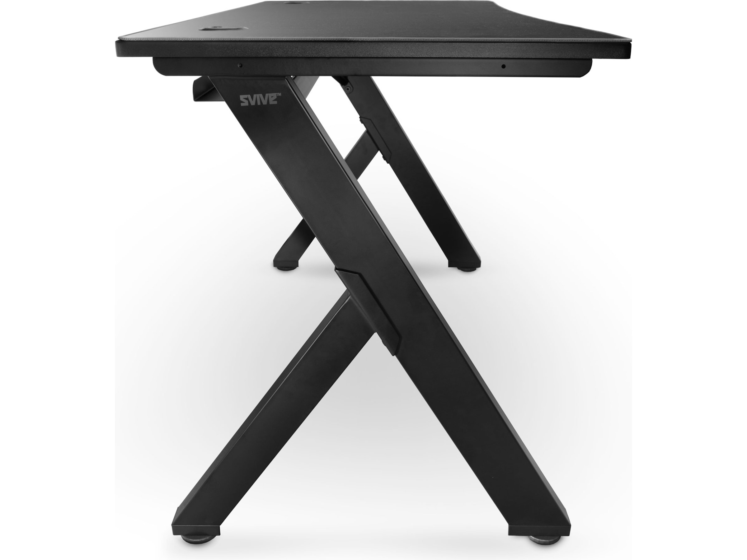 Svive Cygnus Gaming Desk matt sort med grå sømmer Gamingdesk