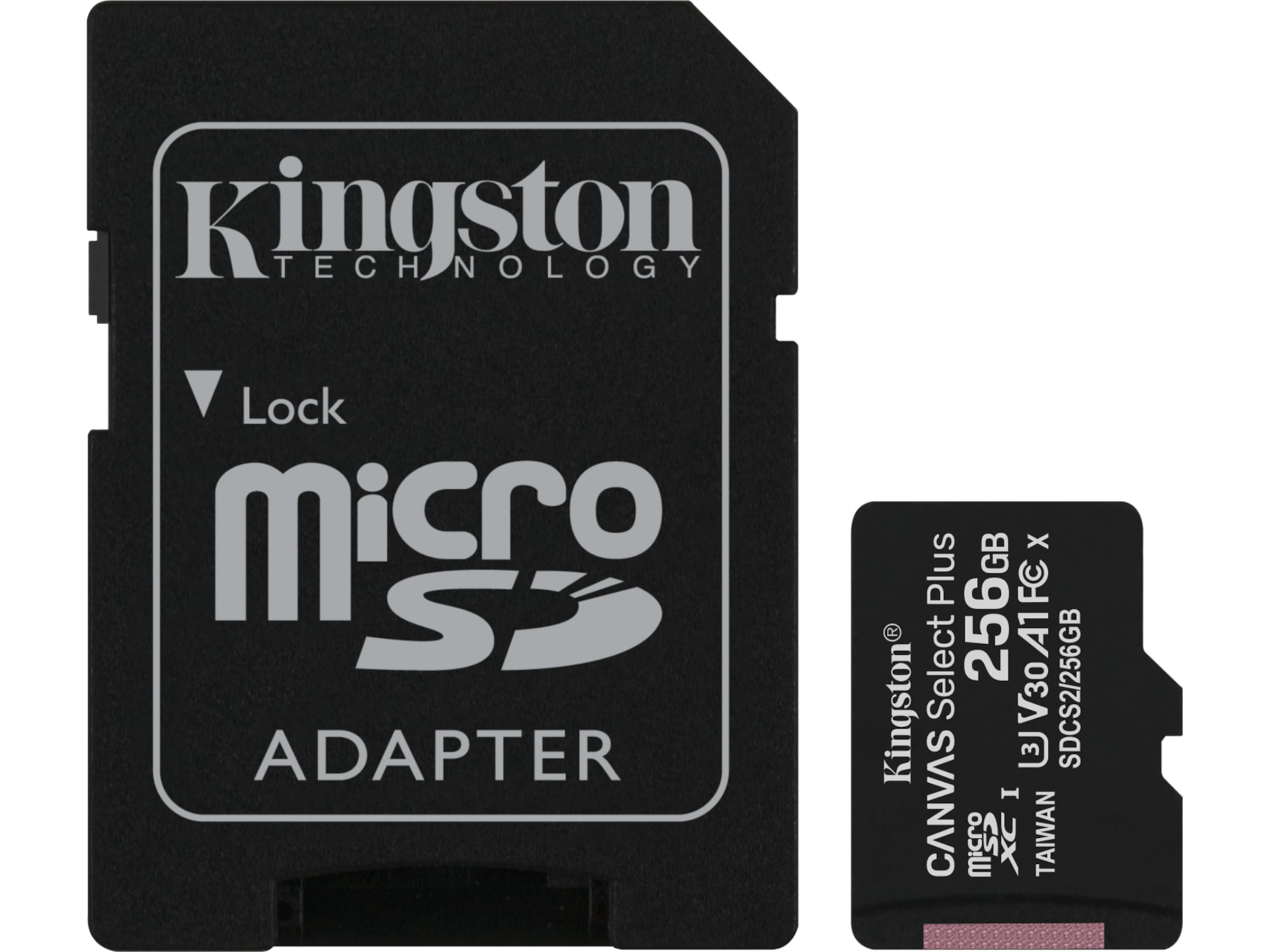 Kingston Canvas Select Plus microSD 256GB Minnekort til foto & video