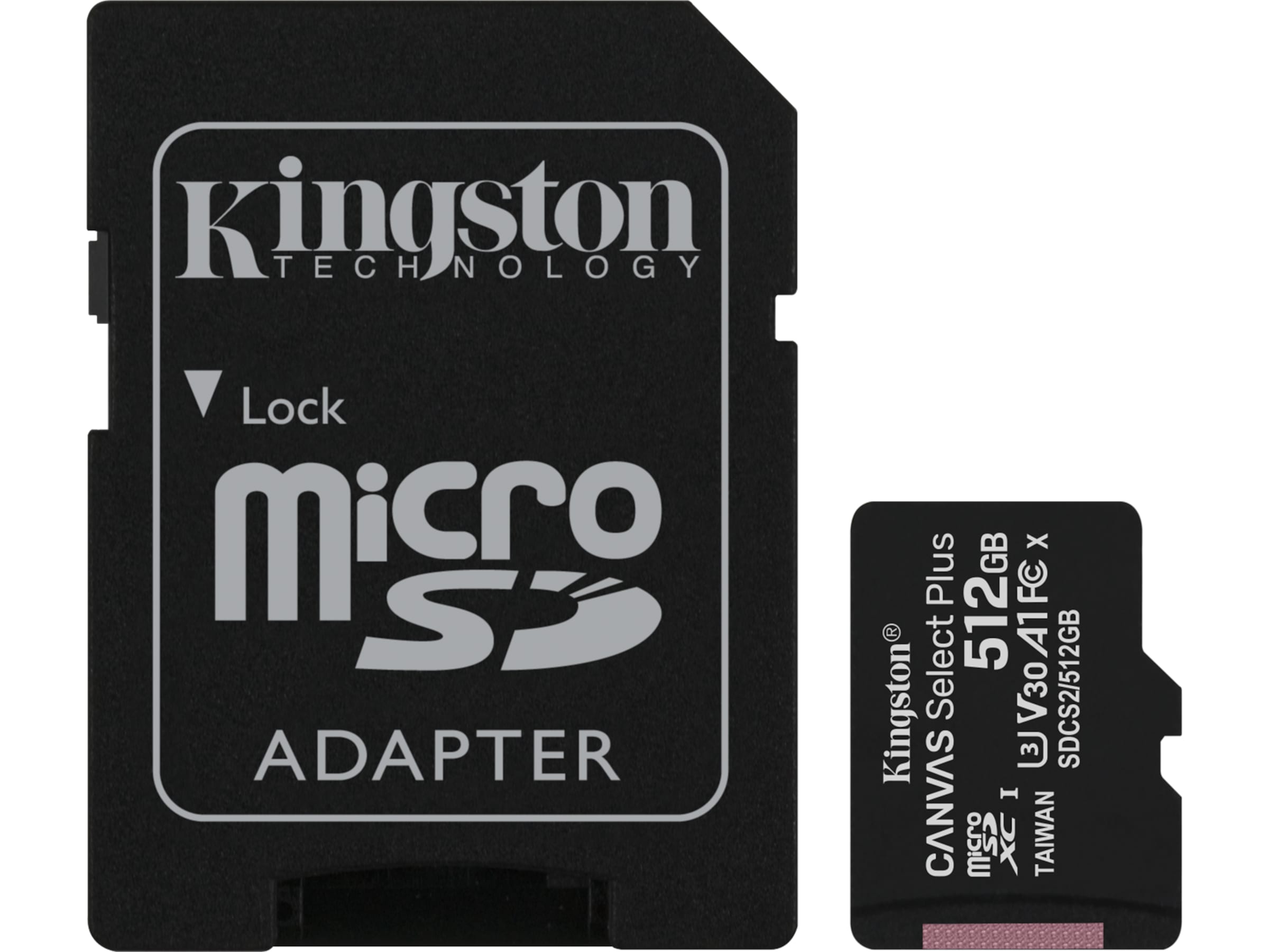 Kingston Canvas Select Plus microSD 512GB Minnekort til foto & video